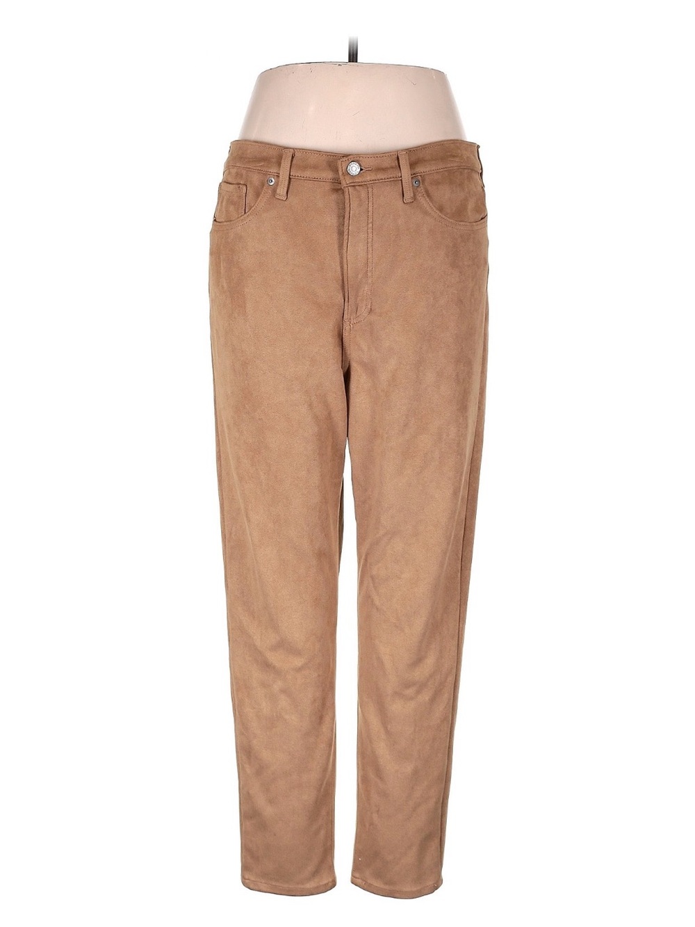 Banana Republic Straight-Leg Suede-Look Jeans - Camel Brown